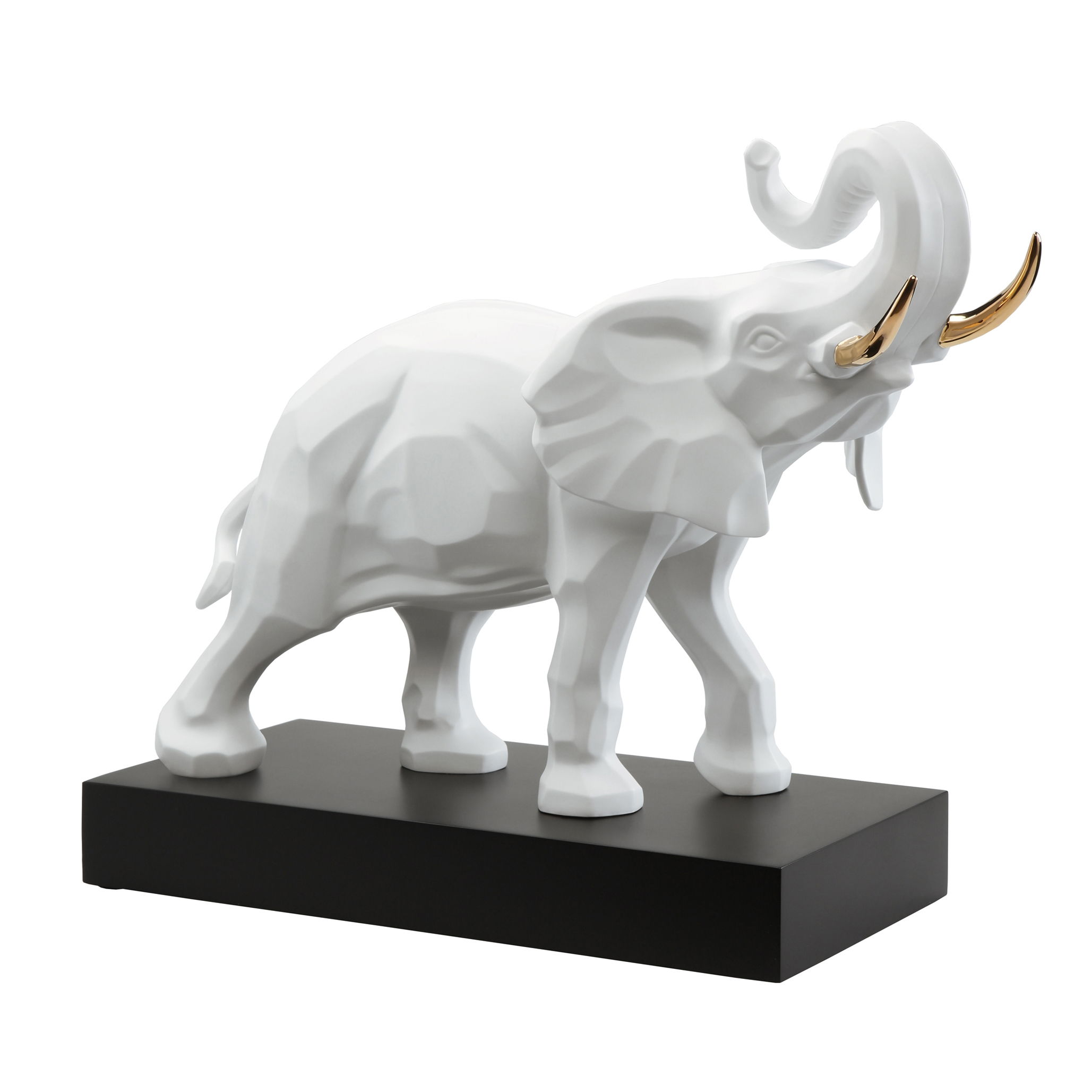 Dekofigur ELEFANT L'Art d'Objets Studio 8 weiß gold von GOEBEL Porzellan
