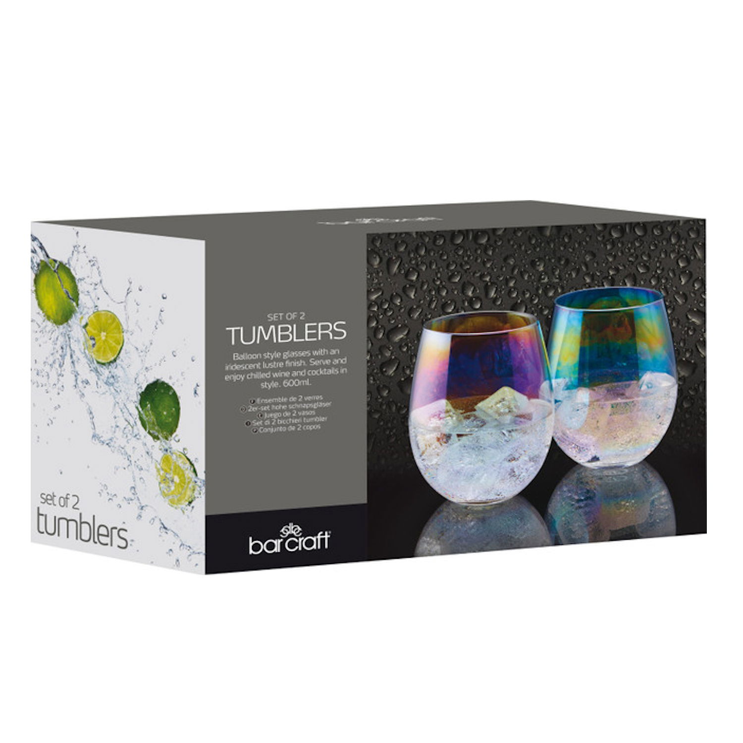 Geschenkverpackung 2er Set Gläser Barcraft Iridescent