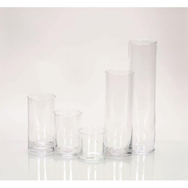 Dekoglas Vase Kerzenglas ZYLINDER Höhe 30cm,Durchmesser 10cm Glas klar von RUDOLPH KERAMIK