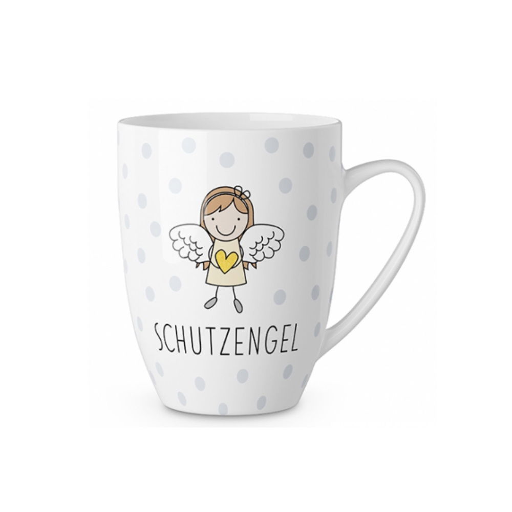 Becher, Tasse Schutzengel mit Herz für 250ml Porzellan Geschenk für Dich, von LA VIDA