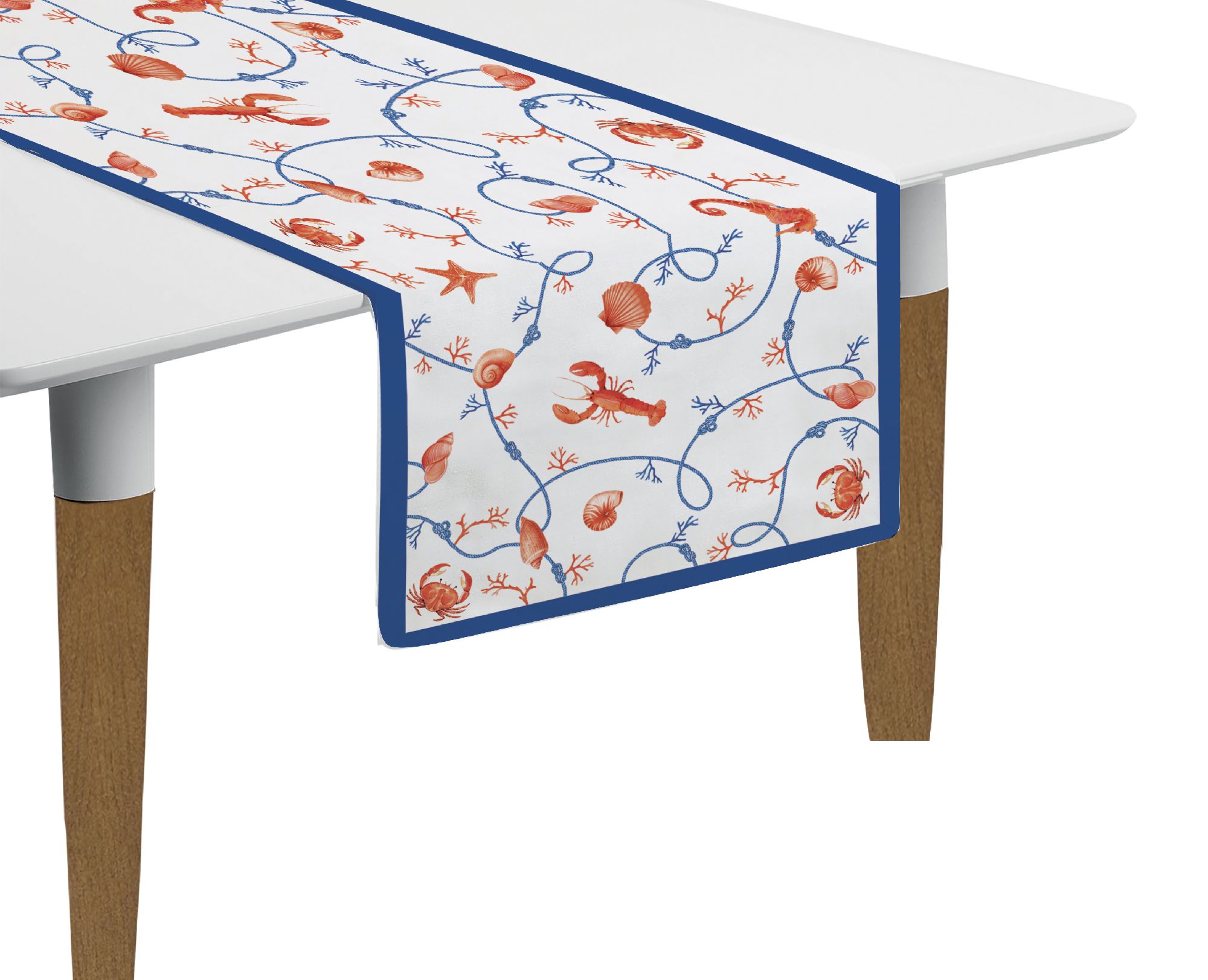 Tischläufer 2tlg. Set COTE DE MER Meeresküste 140x45cm weiß blau rot von EASY LIFE