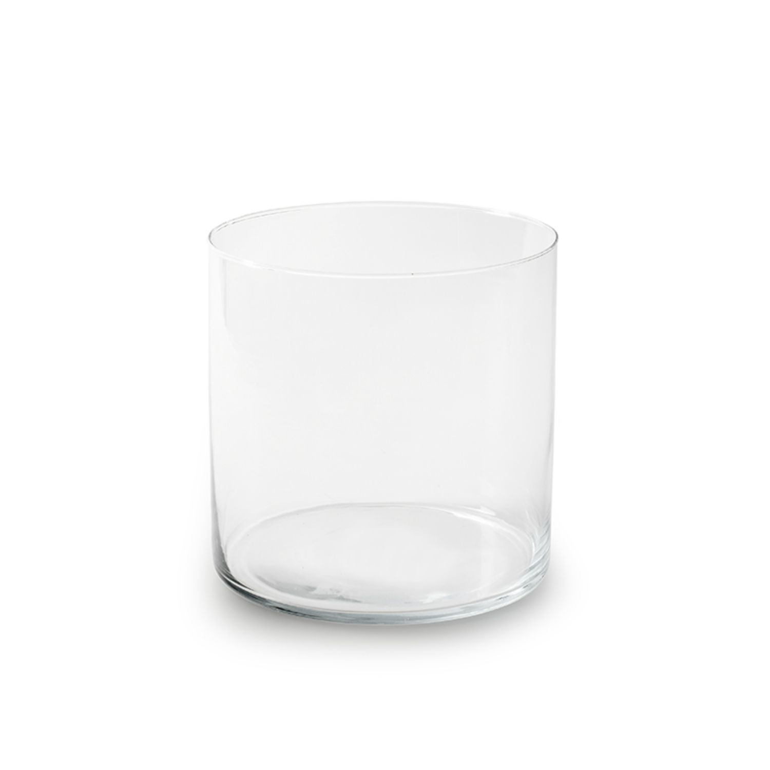 Glasvase Zylinder H. 15cm D. 15cm transparent
