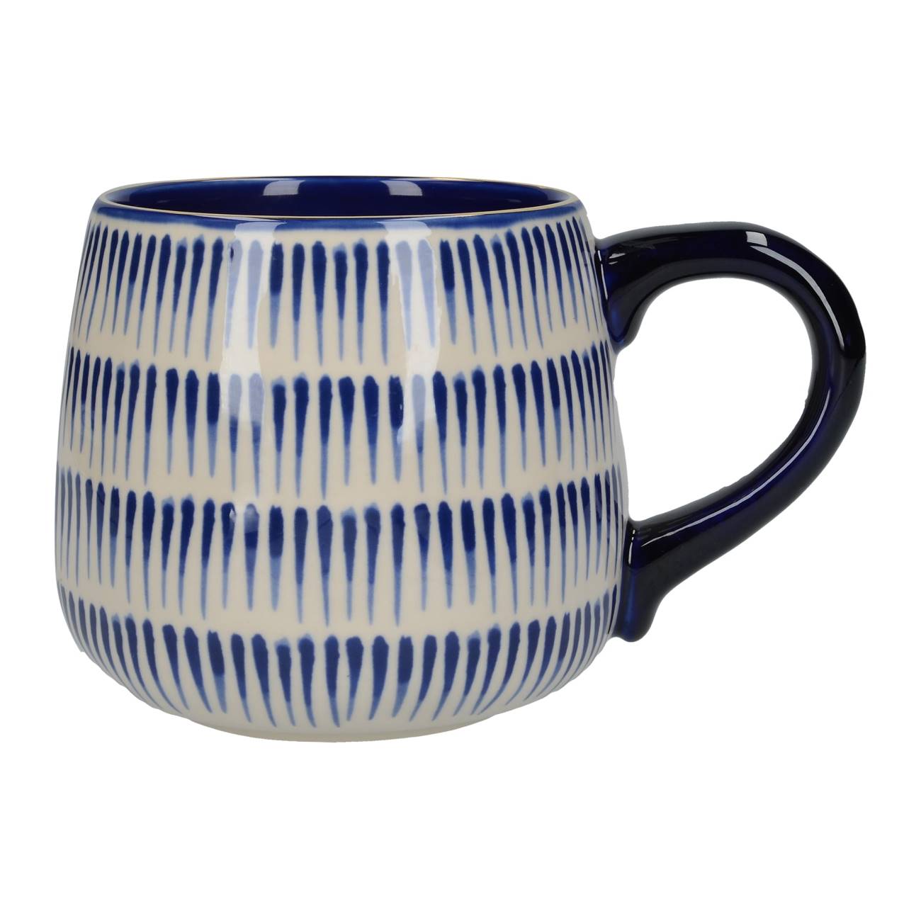 Becher, Tasse MIKASA AZORES Dash Striche für 450ml grau blau Creative Tops