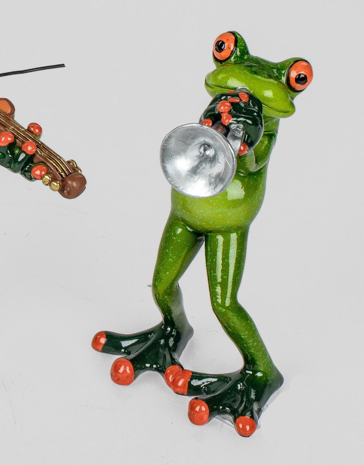 Dekofiguren Frosch als Trompeten Spieler Höhe 13cm von FORMANO Froschhausen