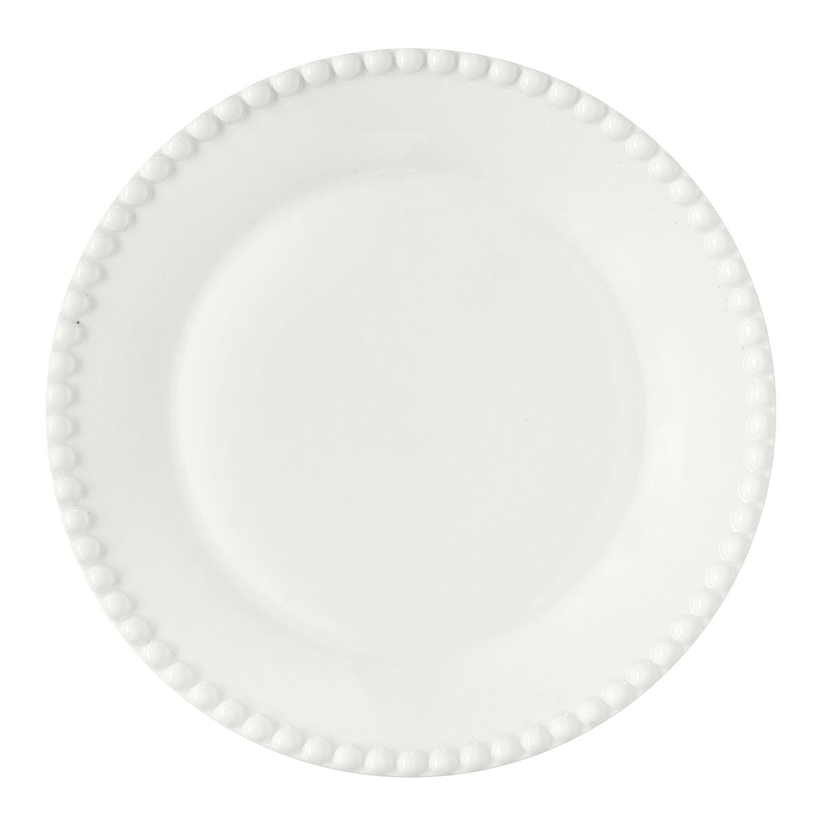 Kuchenteller TIFFANY WHITE weiß rund ,Durchmesser 19cm aus Porzellan von EASY LIFE