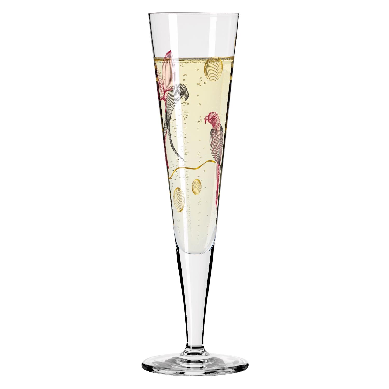 Ritzenhoff Champus Goldnacht Champagnerglas 16 Papageien Christine Kordes 21