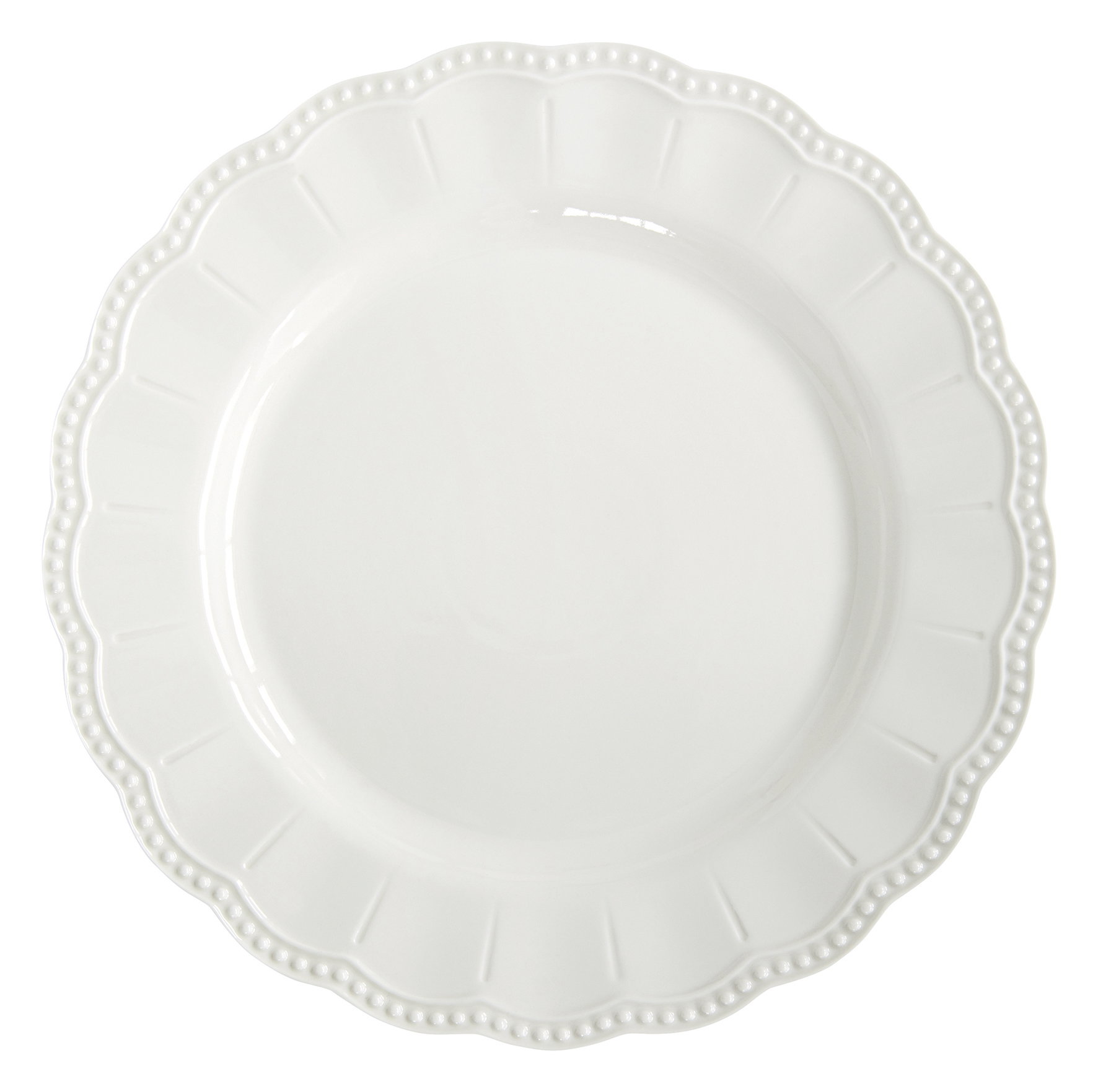 Speiseteller ELITE WHITE weiß rund D. 26cm aus Porzellan Easy Life