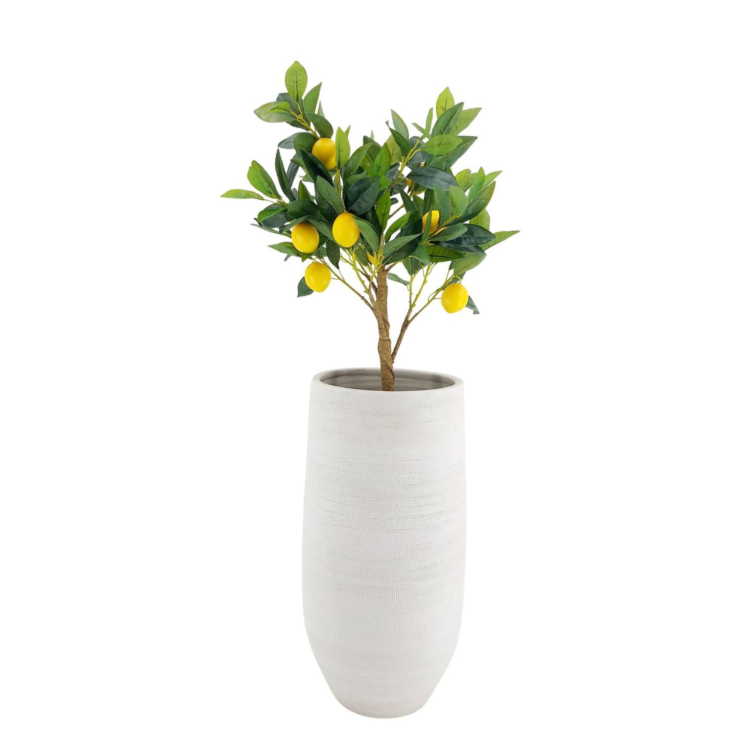 künstlicher Zitronenbaum im schwarzen Topf H. 72cm Emerald Topfpflanze