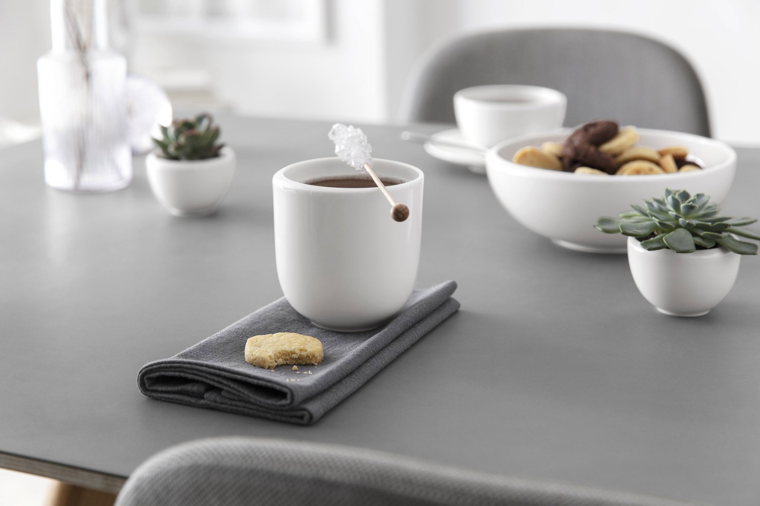 Villeroy & Boch NewMoon 6er Set Kaffeebecher (ohne Henkel) 390 ml weiß Porzellan