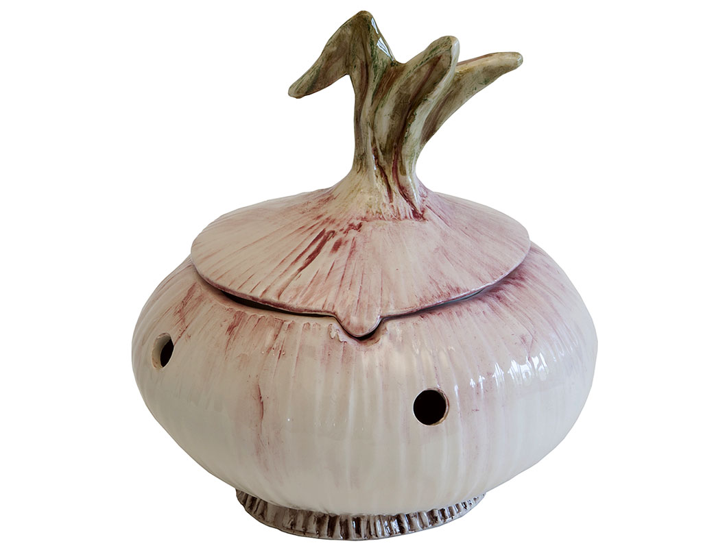 Zwiebeltopf in Zwiebelform CIPOLLA H. 22cm handbemalte Keramik Virginia Casa