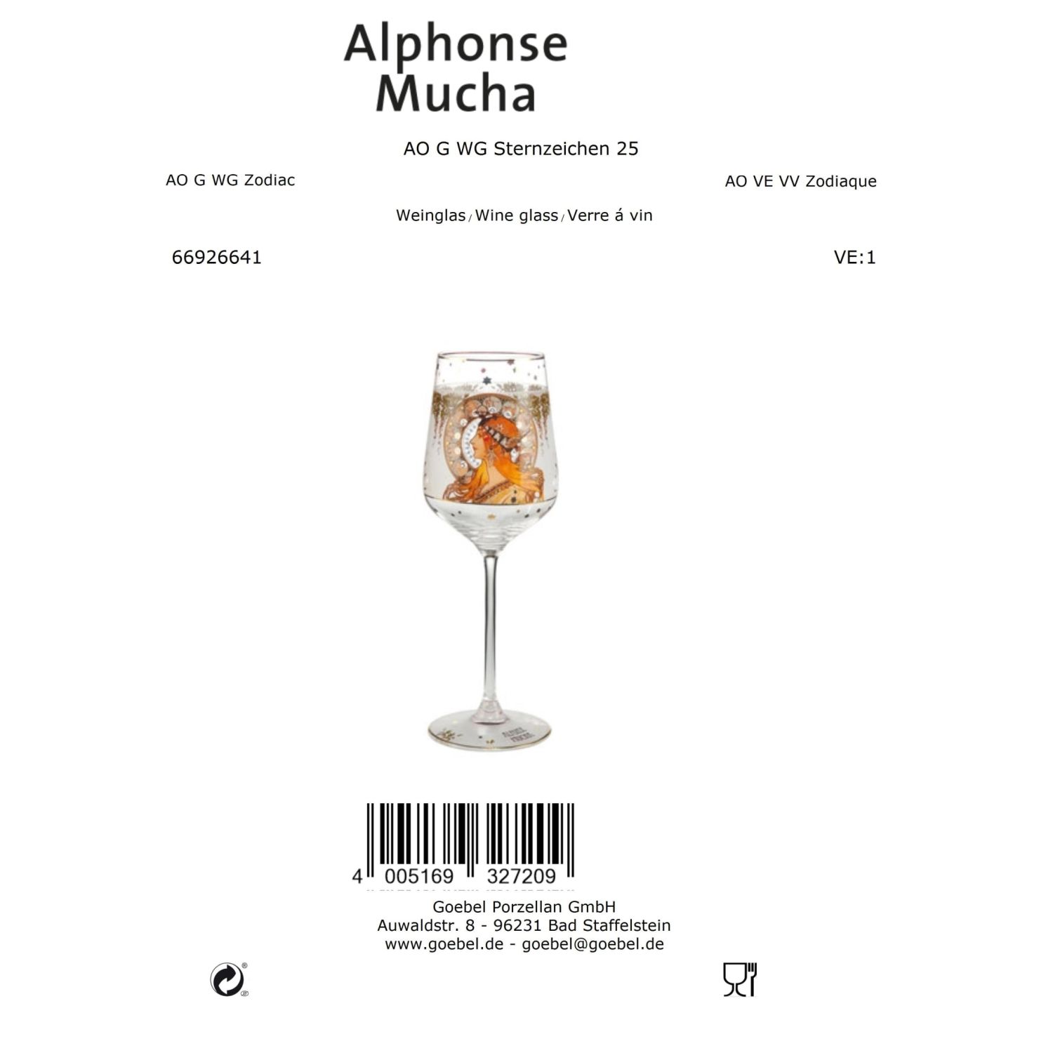 Weinglas mit dekorativem Design und goldenen Sternen