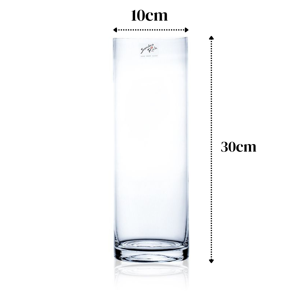 Glasvase Dekoglas CYLI COLD CUT Zylinderform H. 30cm D. 10cm Sandra Rich