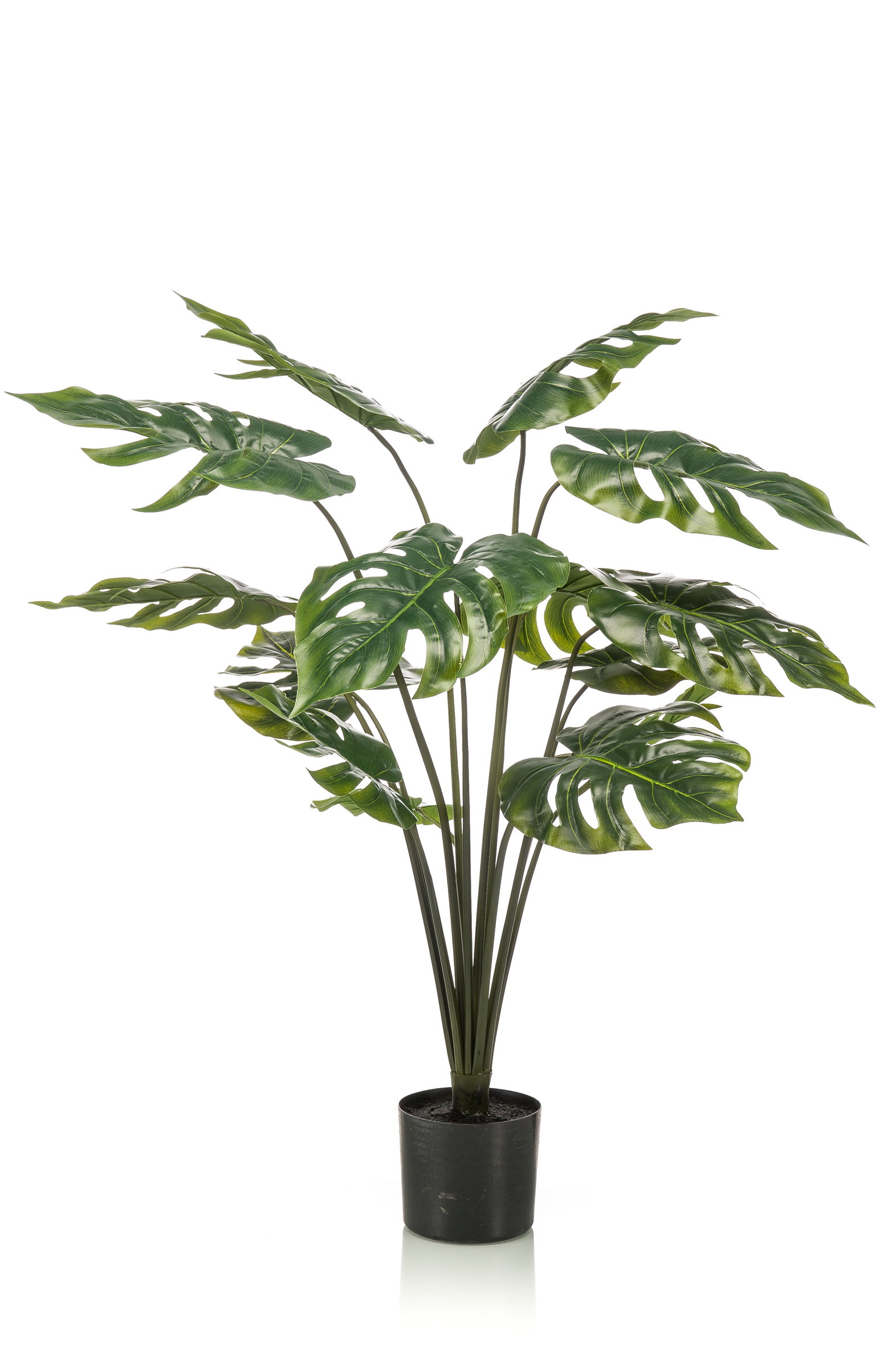 knstliche Monstera Topfpflanze mit 8 Blttern H.110cm Emerald  Zimmerpflanze | ER422374