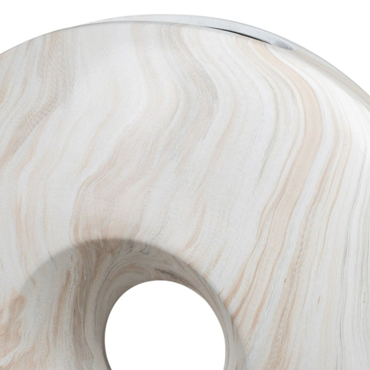 Deko Vase MARMOR rund mit Lochdesign Durchmesser 34cm creme braun Keramik, von Formano