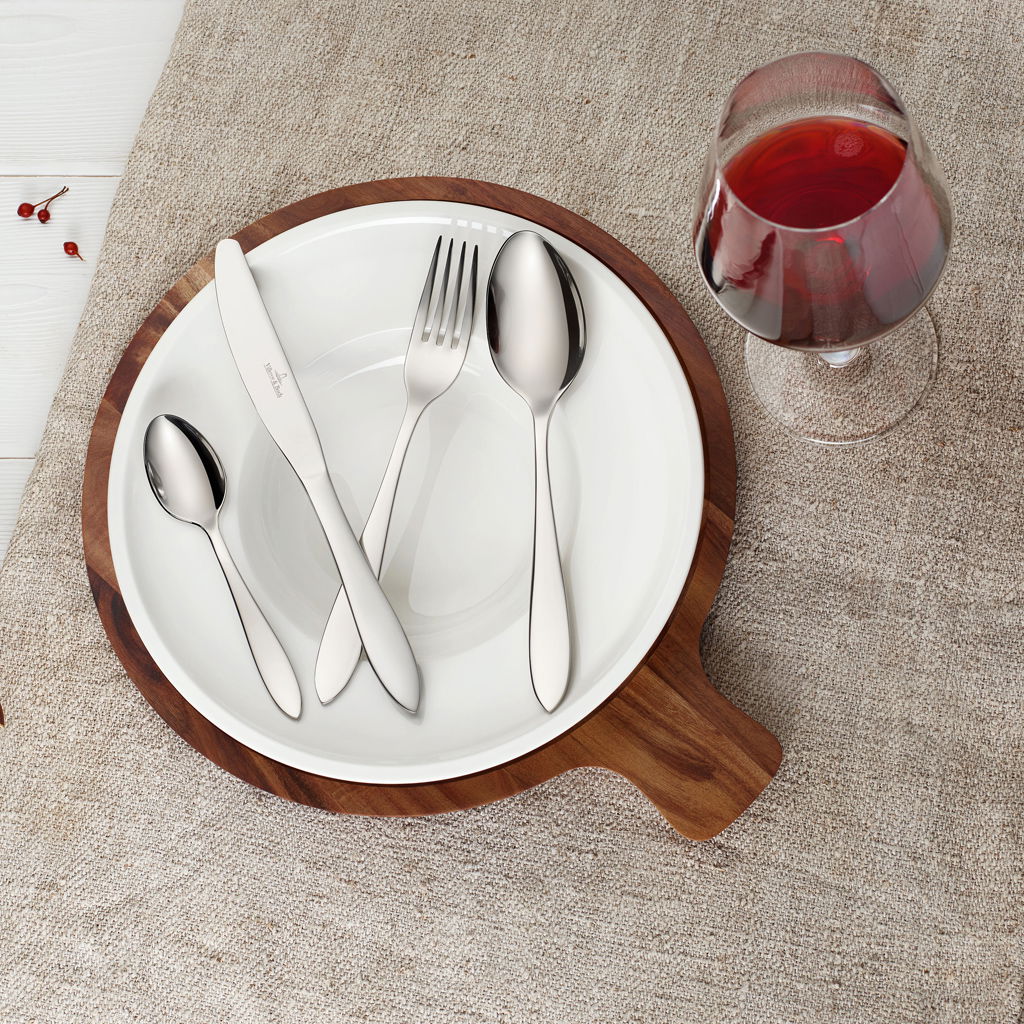  von VILLEROY & BOCH ARTHUR Tafelbesteck 24tlg. Besteckset Edelstahl silber glänzend