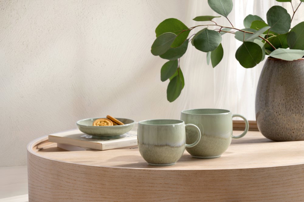 like. by Villeroy & Boch Perlemor Alga Kaffeebecher 210 ml grün Porzellan