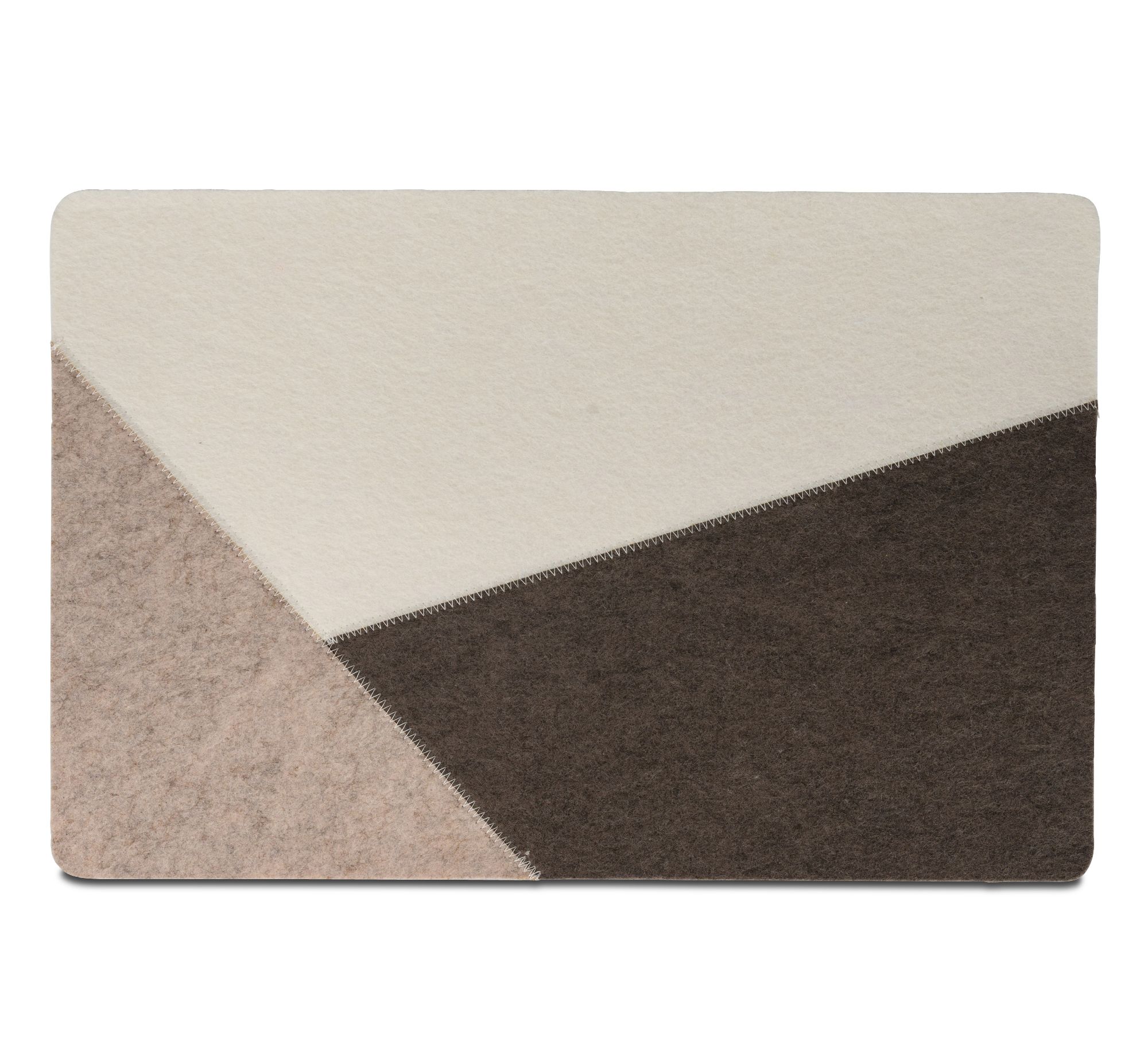 Platzset GRAFIK rechteckig 43x30cm creme beige braun aus Filz von FORMANO
