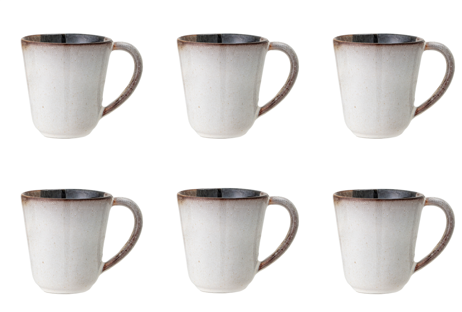  von BLOOMINGVILLE 6er Set Becher JULES grau Steingut