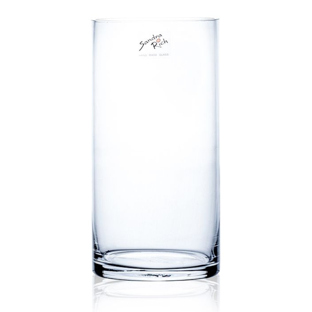 Glasvase Dekoglas CYLI COLD CUT Zylinder H 20cm D 10cm rund Sandra Rich