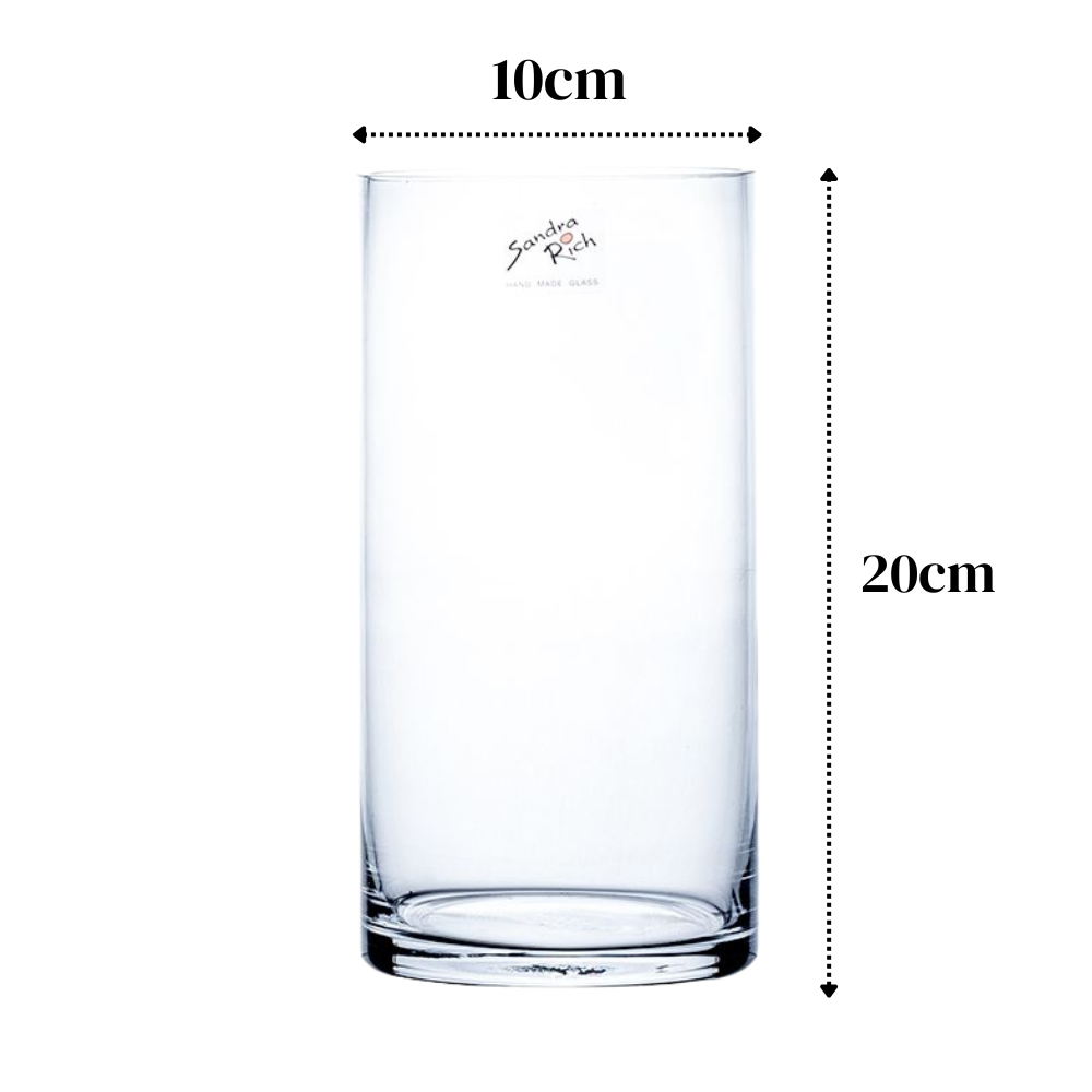 Glasvase Dekoglas CYLI COLD CUT Zylinder H 20cm D 10cm rund Sandra Rich