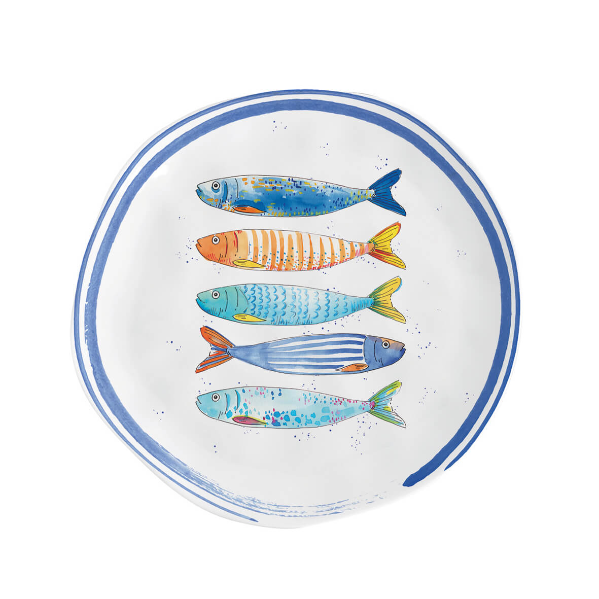 Frühstücksteller, Kuchenteller Fische Maritim BORD DE MER D. 21cm Easy Life