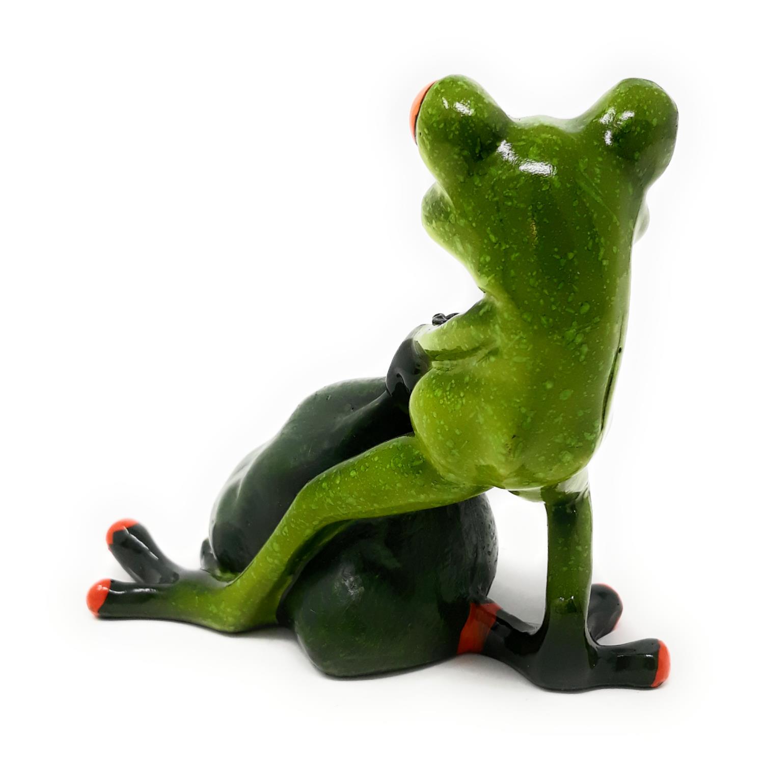 Dekofigur Frosch Money mit Geldsack grün von FORMANO Froschhausen