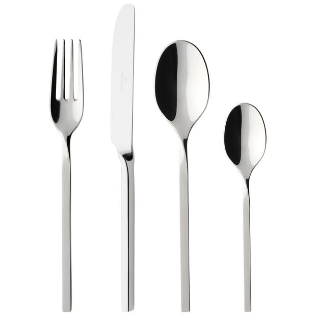  von VILLEROY & BOCH NEW WAVE Tafelbesteck 24tlg. Besteckset Edelstahl silber glänzen