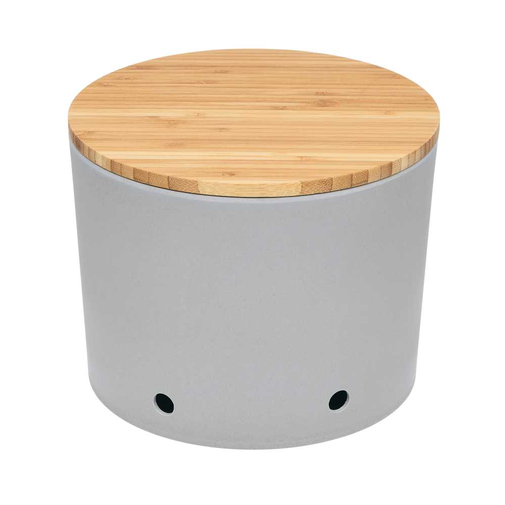 Zwiebeltopf Silber hellgrau Höhe 16cm Durchmesser 20cm Magu NATUR DESIGN