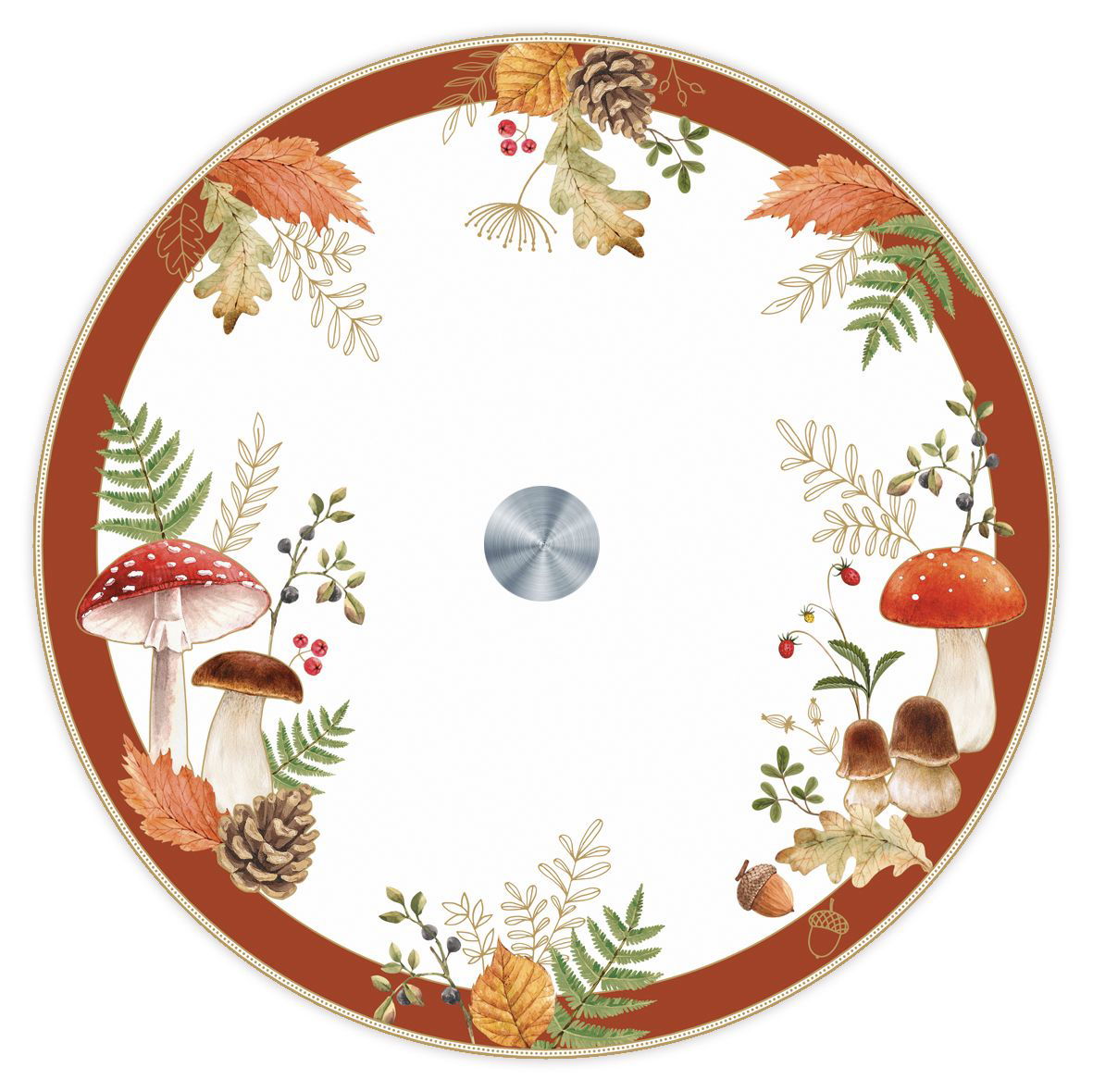 Kuchenplatte Käseplatte AUTUMN BREEZE Herbst,Durchmesser 32cm drehbar von EASY LIFE