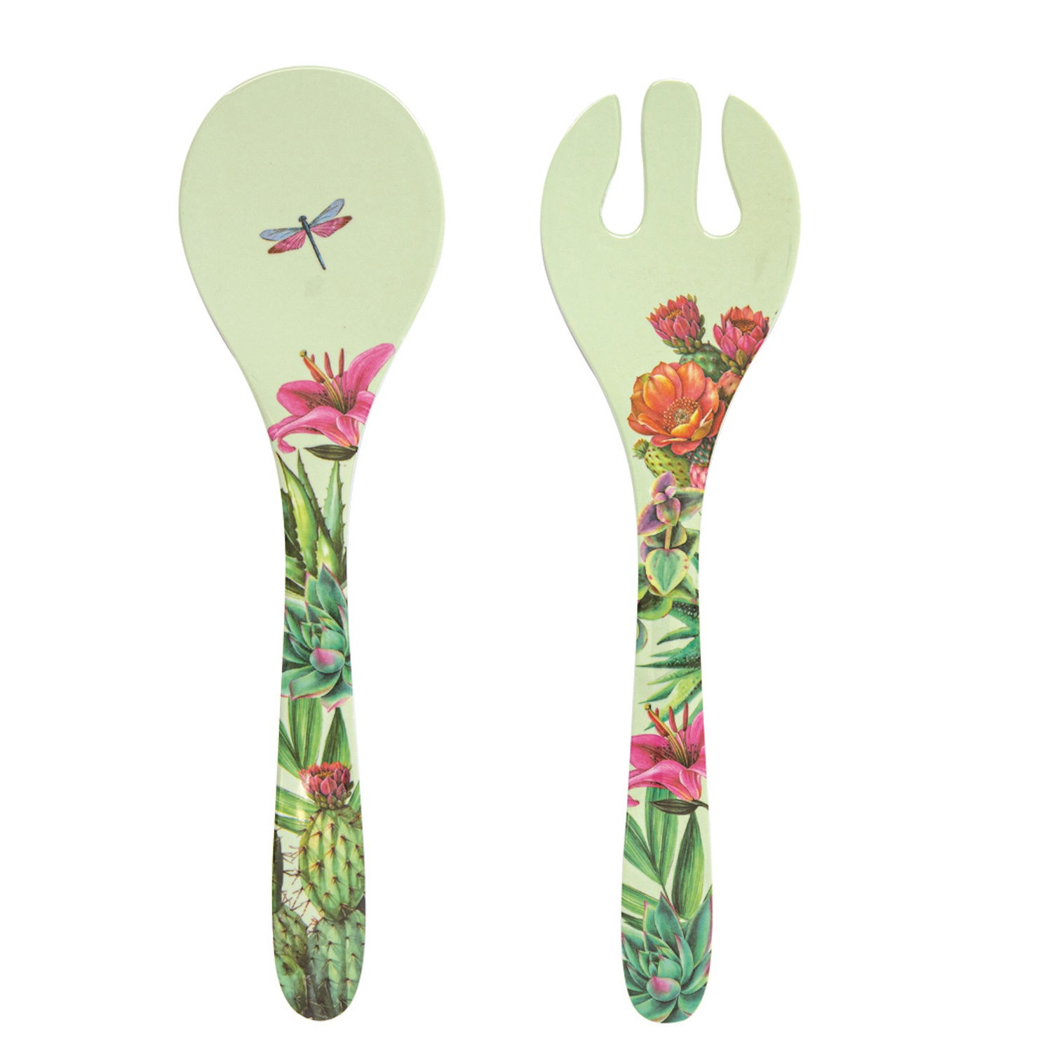 Salatbesteck Besteck TENERIFE Kakteen L. 28cm aus Melamin von EASY LIFE