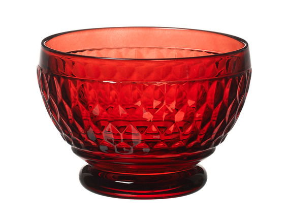 Dessertschale Boston coloured red rot ,Durchmesser 11,4cm Kristallglas von VILLEROY & BOCH