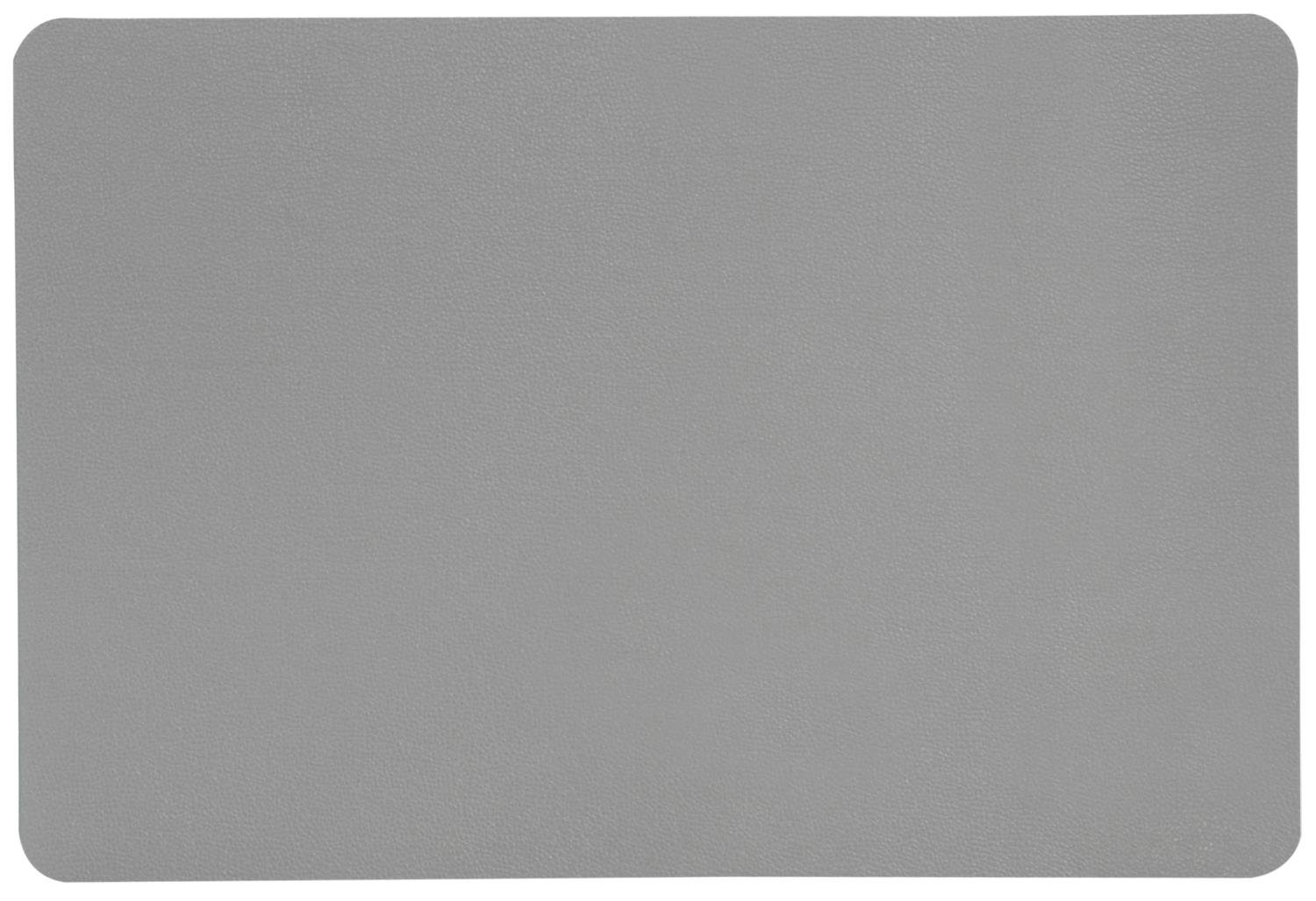 Platzset, Tischset LEDEROPTIK grau 44x29cm Kunststoff Kesper B-Ware